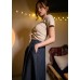 Denim Knee Length Skirt 